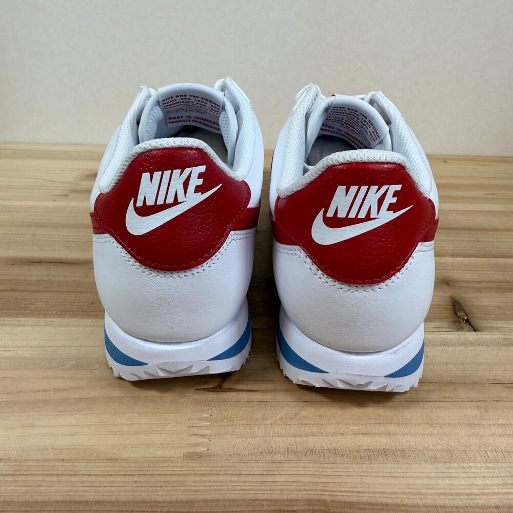 Nike Cortez classic sneakers womens 9 White red Leather Retro DN1791-108 - Picture 5 of 11
